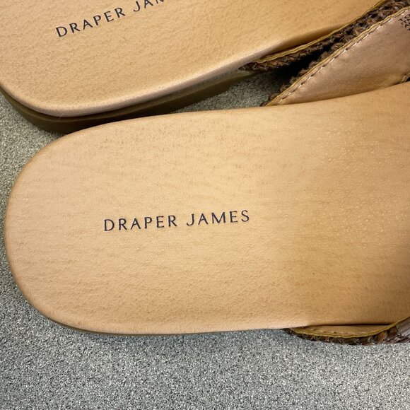 NEW Draper James Alex Women's 10 Brown Woven Flat Slide Sandals - Picture 4 of 7